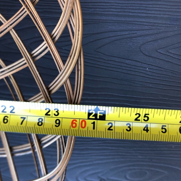 Vtg Woven Wall Decor with Blue Faux Florals - Picture 6 of 9